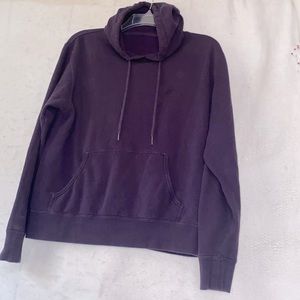 Unisex Purple Long Sleeve Pullover Drawstring Sweatshirt Hoodie